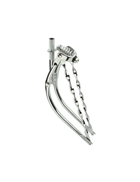 26 Lowrider Bent Spring Fork 1 Inch W/Twisted Bars Chrome.